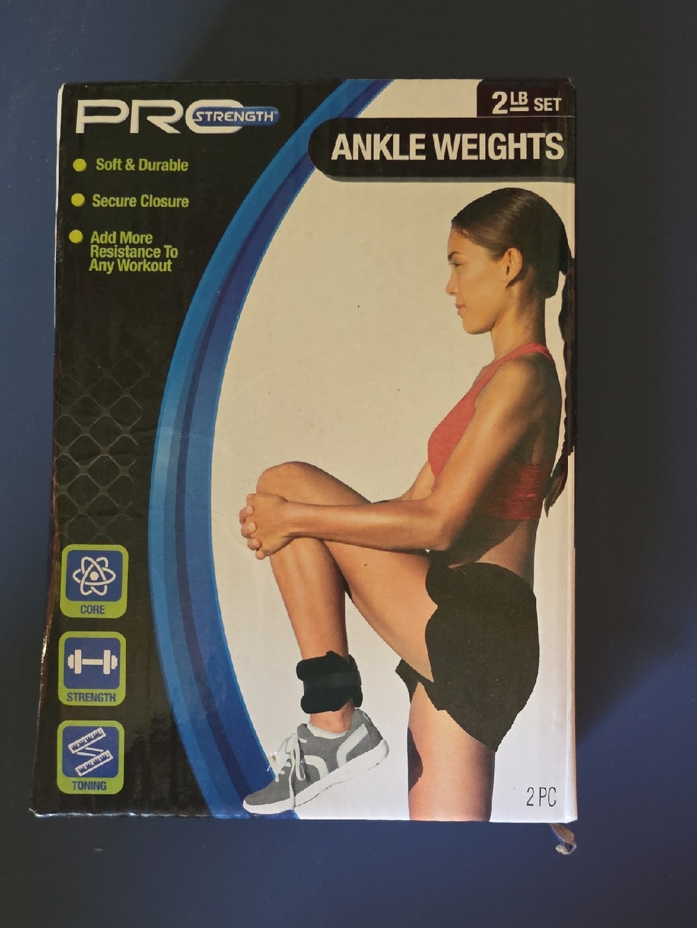 PRO Strength Ankle Weights - Black (2 lb Set)